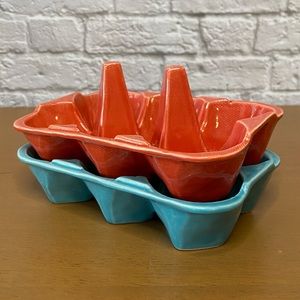 Ceramic Egg Crates - Set of 2